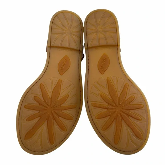 Born Lake Braided Leather Thong Strap Flat Sandals in Cognac Size 8M - Picture 11 of 16